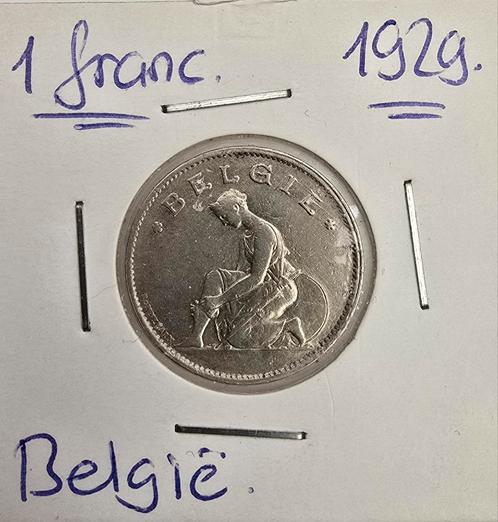 Belgie 1 franc 1929, Postzegels en Munten, Munten | België, Ophalen