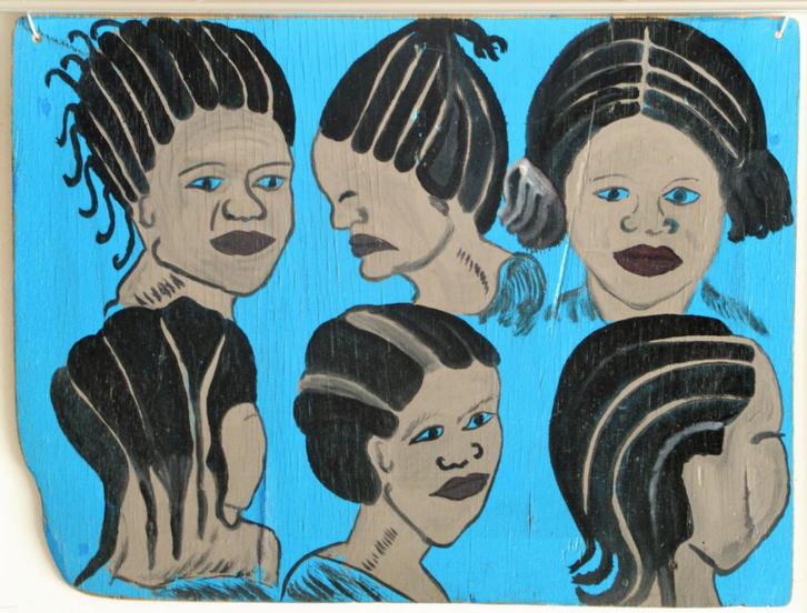 Afrikaans kappersbord, Antiek en Kunst, Kunst | Niet-Westerse kunst, Ophalen of Verzenden