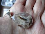 890/ verzilverde naturel agaat hangers, Overige voorstellingen, Nieuw, Ophalen of Verzenden, Steen of Mineraal
