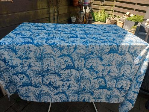 Mooie Vintage Franse Toile de jouy lap stof, Hobby en Vrije tijd, Stoffen en Lappen, Gebruikt, Katoen, 120 cm of meer, 30 tot 200 cm