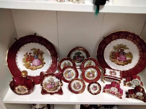 Mooie France  limoges porselein met stempel, Verzamelen, Porselein, Kristal en Bestek, Zo goed als nieuw, Ophalen