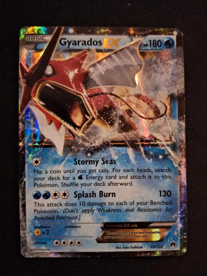 Gyarados EX #026 (BREAKpoint), Hobby en Vrije tijd, Verzamelkaartspellen | Pokémon, Gebruikt, Losse kaart, Verzenden