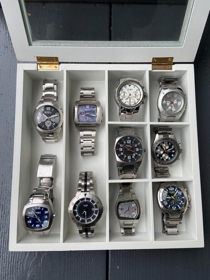 Breil collectie te koop aangeboden, Sieraden, Tassen en Uiterlijk, Sporthorloges, Zo goed als nieuw, iOS, Zwart, Waterdicht, Ophalen of Verzenden