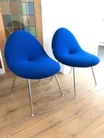 Set 2 IZGS Artifort Conco desig fauteuil stoel modern blauw, Huis en Inrichting, Ophalen, 75 tot 100 cm, Zo goed als nieuw, Nvt