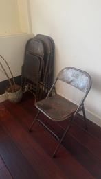 Te koop: 6x originele industriële metalen stoelen, Huis en Inrichting, Stoelen, Ophalen, Gebruikt, Vijf, Zes of meer stoelen