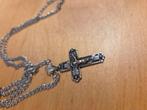 chain with cross material: gold and silver, Sieraden, Tassen en Uiterlijk, Kettingen, Ophalen of Verzenden, Zo goed als nieuw