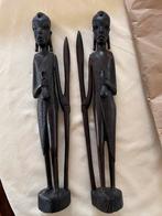 2 Massai krijgers ebbenhout, Ophalen of Verzenden