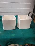 bloempotten wit met werkje 2 stuks, Ophalen of Verzenden, 'T Olde Gre-j, Info@toldegrej.nl, Endepoelstraat 20f Didam
