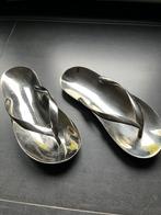 Aluminium vernikkelde slippers/ flip-flops - serveerschaal, Ophalen of Verzenden, Gebruikt