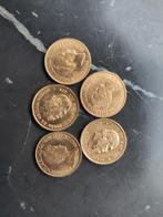 Nederland, gouden tientjes (5stuks) kwaliteit gem. PR+, Postzegels en Munten, Munten | Nederland, Ophalen of Verzenden, Koningin Wilhelmina