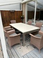 Tuinset met 8 stoelen, Tuin en Terras, Tuinsets en Loungesets, Ophalen, Gebruikt, 8 zitplaatsen