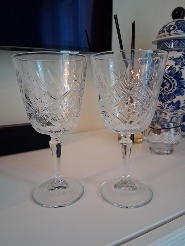 2 Vivo Wijnglazen Kristal, Antiek en Kunst, Antiek | Glas en Kristal, Ophalen of Verzenden