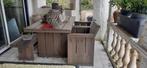 Robuust hardhouten picknickset (min. 8 pers.), Tuin en Terras, Picknicktafels, Ophalen, Gebruikt, Rechthoekig, Hout