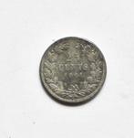 25 cent 1901 brede hals FR+ Wilhelmina zilver Nederland, Verzenden, Zilver, 25 cent, Koningin Wilhelmina