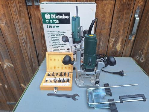 Metabo OfE728 bovenfrees + frezenset, Doe-het-zelf en Verbouw, Gereedschap | Freesmachines, Zo goed als nieuw, Bovenfrees, Ophalen of Verzenden