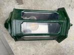 Groene gietijzeren buitenlamp, wandlamp, Tuin en Terras, Buitenverlichting, Gebruikt, Wandlamp, Ophalen of Verzenden, Netvoeding