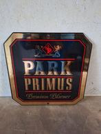 Emaille bier reclamebord Park Primus premium Pilsener, Ophalen of Verzenden, Zo goed als nieuw, Reclamebord, Plaat of Schild, Overige merken