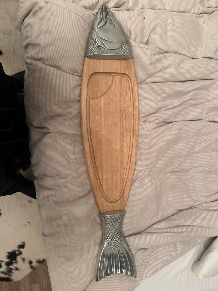 Vis Borrelplank - Mooie Houten Serveerplank, Huis en Inrichting, Keuken | Keukenbenodigdheden, Zo goed als nieuw, Ophalen of Verzenden