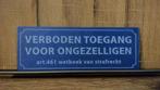 Bordje "Verboden toegang voor ongezelligen", Ophalen of Verzenden, Nieuw