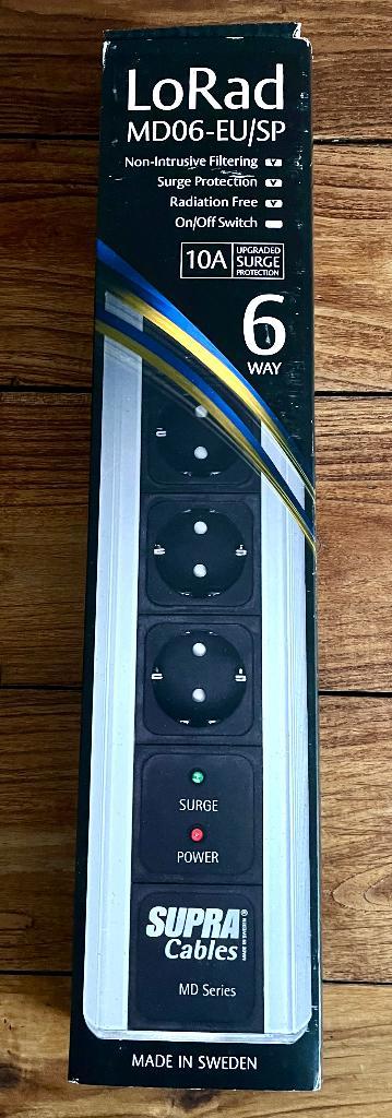 Supra Lorad MDO6 -EU/SP Mark III stekkerdoos in OVP + manual, Audio, Tv en Foto, Overige Audio, Tv en Foto, Gebruikt, Ophalen