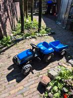 Nette blauwe tractor met aanhanger, Kinderen en Baby's, Speelgoed | Buiten | Voertuigen en Loopfietsen, Ophalen, Gebruikt