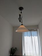 Vintage opaline hanglamp plafondlamp met katrol, Huis en Inrichting, Lampen | Hanglampen, Ophalen, Zo goed als nieuw, Minder dan 50 cm