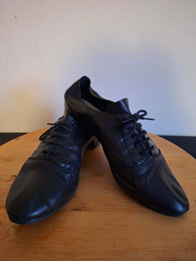 Andre zwarte leren veterschoenen (Nieuw) - maat 38 (80.), Kleding | Dames, Schoenen, Anneonline, Steenbergen, Shop@wesell4u.nl