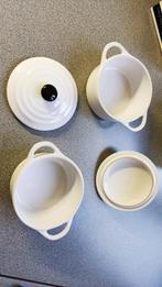 2 VOS home&garden minipannetjes 12x5cm WIT, Ophalen of Verzenden, Zo goed als nieuw, Bord(en), Effen