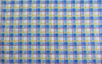 Quilt patchwork, Naai, Knutsel stof nr 3133 geblokt, Hobby en Vrije tijd, Stoffen en Lappen, Blauw, Nieuw, Ophalen of Verzenden