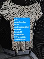 Wit zwart bonte jurk Angelle milan mt m, Maat 38/40 (M), Wit, Ophalen of Verzenden, Zo goed als nieuw
