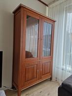 Vitrinekast kersenhout, Huis en Inrichting, Kasten | Buffetkasten, Ophalen, 50 tot 100 cm, Zo goed als nieuw, Kersenhout