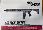 Sig Sauer MCX Virtus operators manual, Ophalen of Verzenden, Landmacht, Duitsland, Boek of Tijdschrift