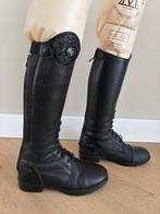 QHP leren rijlaarzen Romy maat 32 zwart, Kinderen, Dressuur, Ophalen of Verzenden, Zo goed als nieuw
