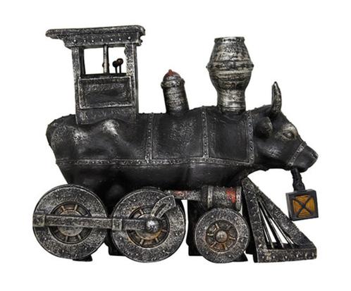 Nieuw Cow Parade koe Moo Choo All Aboard gratis verzending., Antiek en Kunst, Kunst | Designobjecten, Ophalen of Verzenden