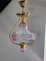 Vintage hanglamp roze bloem - antiek, Huis en Inrichting, Ophalen of Verzenden, Minder dan 50 cm