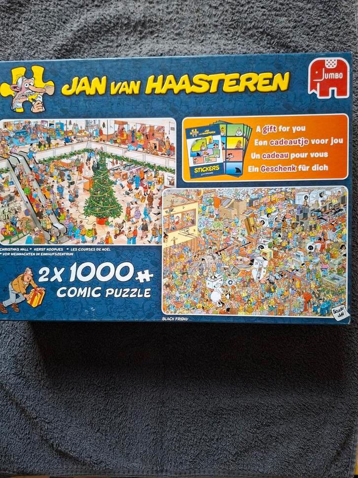 Jan van Haasteren 2x1000 Comic Puzzel, Hobby en Vrije tijd, Denksport en Puzzels, Nieuw, Legpuzzel, 500 t/m 1500 stukjes, Ophalen of Verzenden