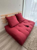 Comfortabele opklapbank/bed - bijna nieuw!, Ophalen, 210 cm, Zo goed als nieuw, Rood