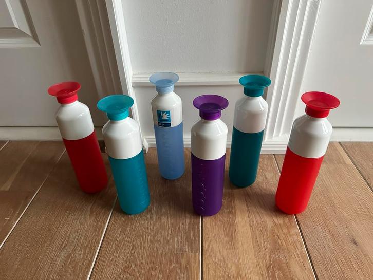 Dopper flessen 6 stuks., Sport en Fitness, Bidons, Zo goed als nieuw, Ophalen