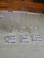 olielamp glzen, 3 verschillende, Ophalen of Verzenden