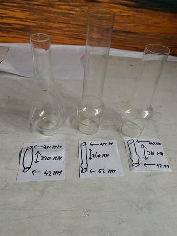olielamp glzen, 3 verschillende beschikbaar voor biedingen