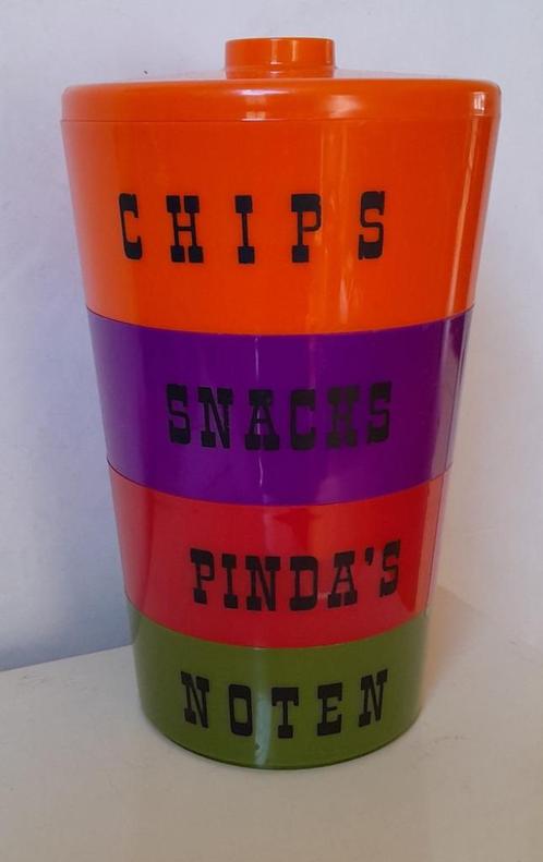Vintage kunststof snacktoren schaaltjes bakjes, Verzamelen, Retro, Huis en Inrichting, Ophalen of Verzenden