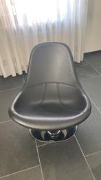 Tirup ikea relaxstoel fauteuil zwart leer, Ophalen, Gebruikt, Zwart, Leer