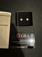 6.5mm 1.00ct Lab grown diamonds stud gold earrings, Sieraden, Tassen en Uiterlijk, Oorbellen, Nieuw, Goud, Goud, Ophalen