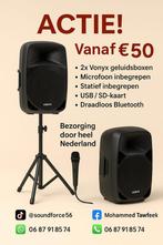 Vonyx boxen te huur, Muziek en Instrumenten, Versterkers | Keyboard, Monitor en PA, Ophalen of Verzenden, Zo goed als nieuw, Minder dan 500 watt