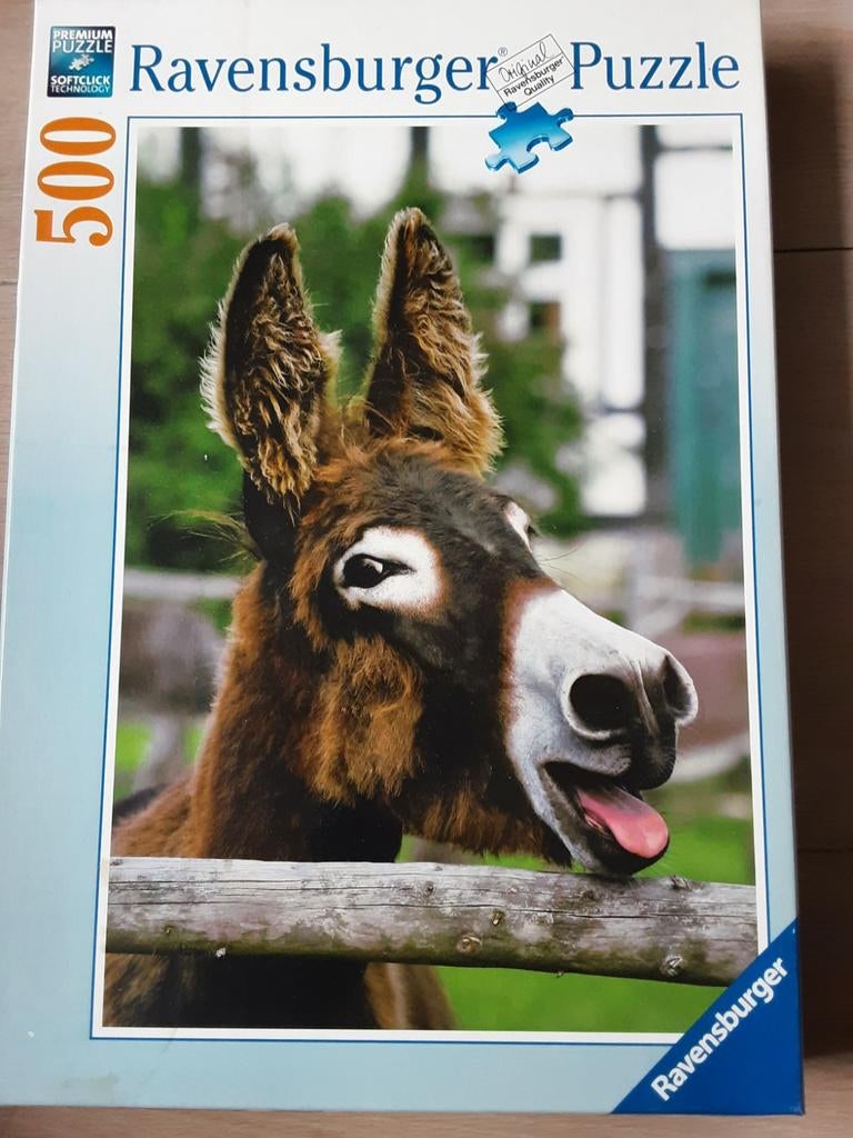 Ezel puzzel 500 stukjes Ravensburger, Ophalen of Verzenden, 500 t/m 1500 stukjes, Gebruikt, Legpuzzel