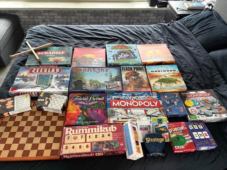 Grote collectie gezelschapsspellen, Hobby en Vrije tijd, Gezelschapsspellen | Bordspellen, Gebruikt, Een of twee spelers, Reisspel