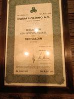 Ingelijst Ogem aandeel., Ophalen of Verzenden