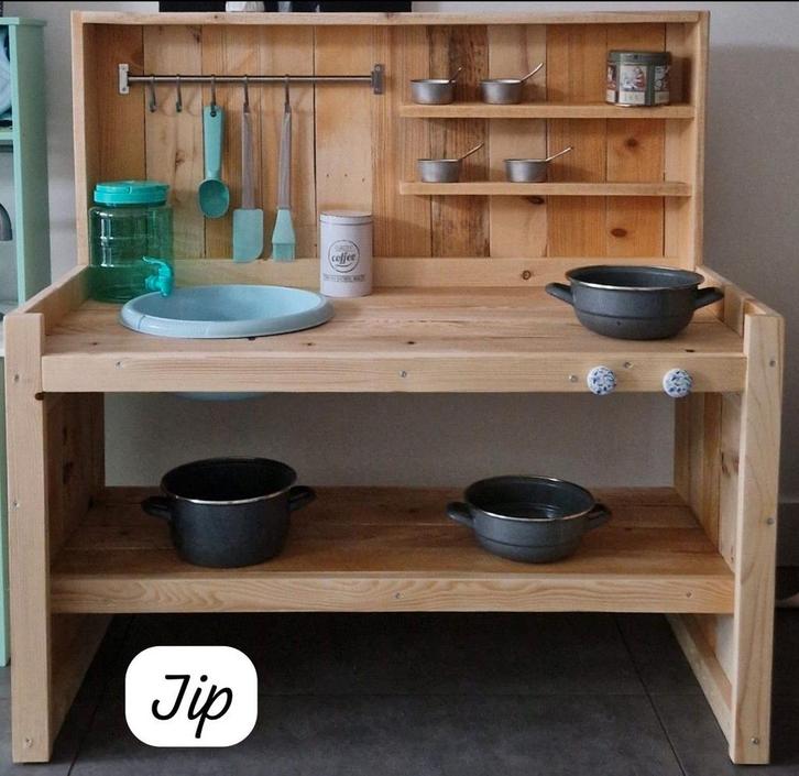 Modderkeuken, kinderkeuken, zandtafel op maat gemaakt, Kinderen en Baby's, Speelgoed | Buiten | Zandbakken, Nieuw, Ophalen