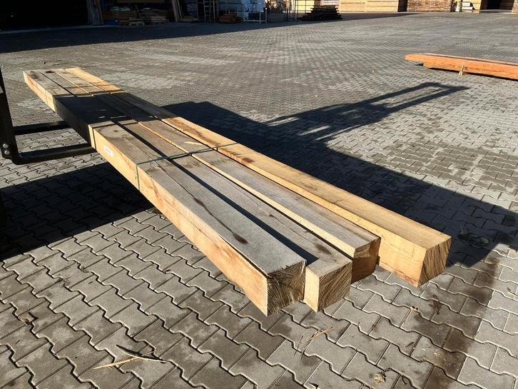 Eikenhout restant partijen, Tuin en Terras, Palen, Balken en Planken, Zo goed als nieuw, Balken, 250 cm of meer, Ophalen