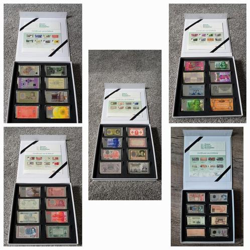 Exclusieve Collectie Zilveren Miniatuur Bankbiljetten, Postzegels en Munten, Edelmetalen en Baren, Zilver, Ophalen of Verzenden